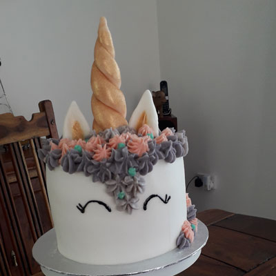 unicorn birthday cake by Sweet Green Icing