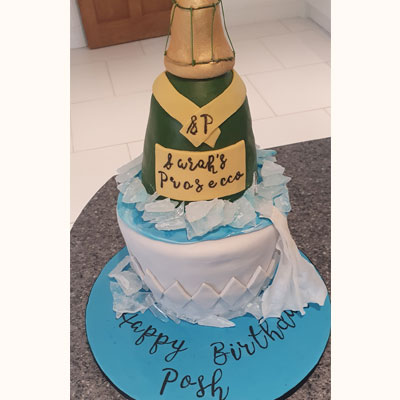 champagne celebration cake