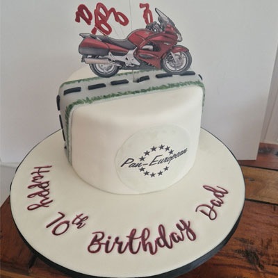 motorbike birthday cake