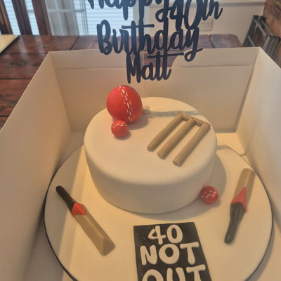 40 birthday cake themed handmade Norfolk